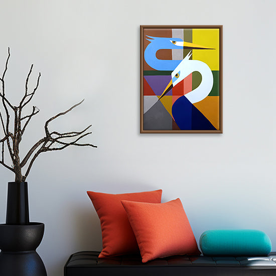 Swan Language | Nature-Inspired Canvas Water Birds Paintings | Handmade Bird Art