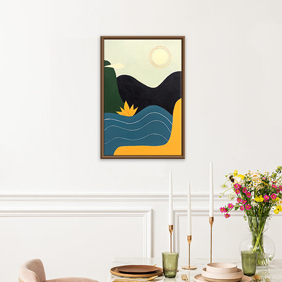 Sun Passed Here | Warm Sunset-Inspired Painting for Cozy Wall Décor