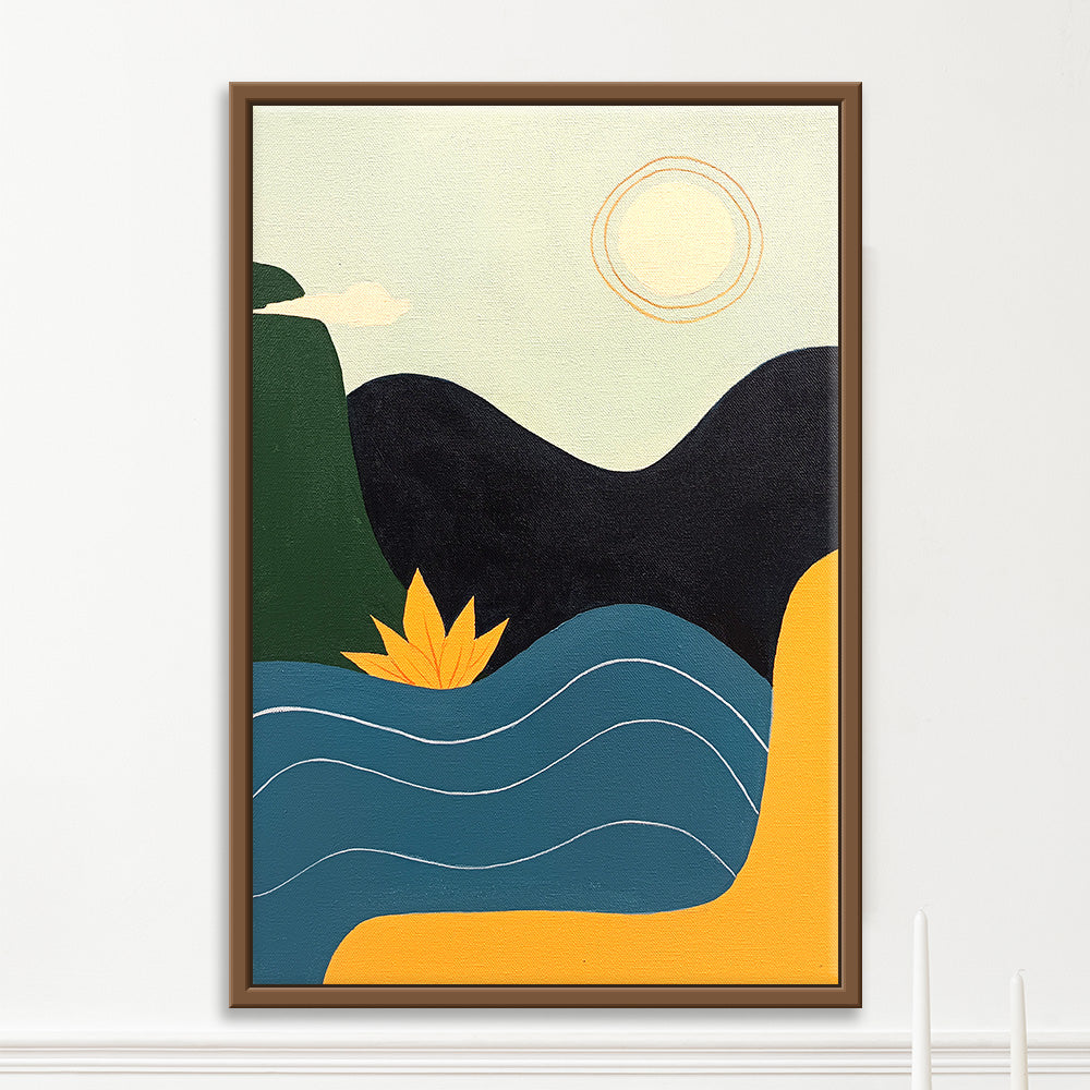 Sun Passed Here | Warm Sunset-Inspired Painting for Cozy Wall Décor