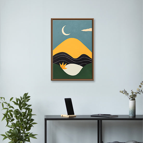 Teal Divide | Contemporary Blue-Green Canvas Art for Home & Office