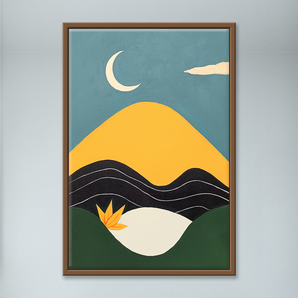 Teal Divide | Contemporary Blue-Green Canvas Art for Home & Office