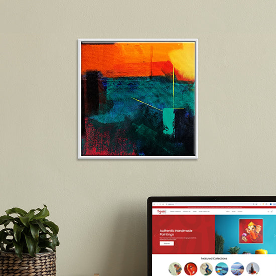 Golden Tide Paintings | Contemporary Paintings | Modern Abstract Handmade Painting