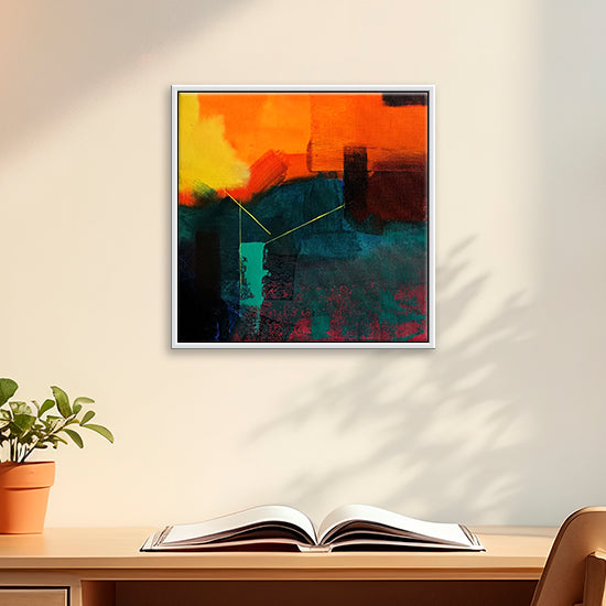 Sunset Geometry Paintings |  Contemporary Paintings | Modern Abstract Handmade Painting