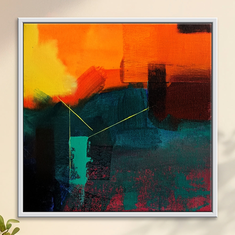 Sunset Geometry Paintings |  Contemporary Paintings | Modern Abstract Handmade Painting