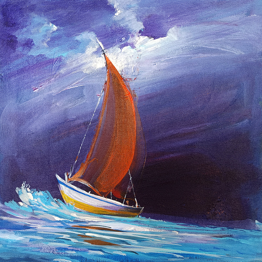 Tide in Motion | Contemporary Ocean-Inspired Painting for Relaxing Spaces