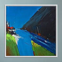 Azure Passage | Abstract Coastal Painting for Living Room - Image 1