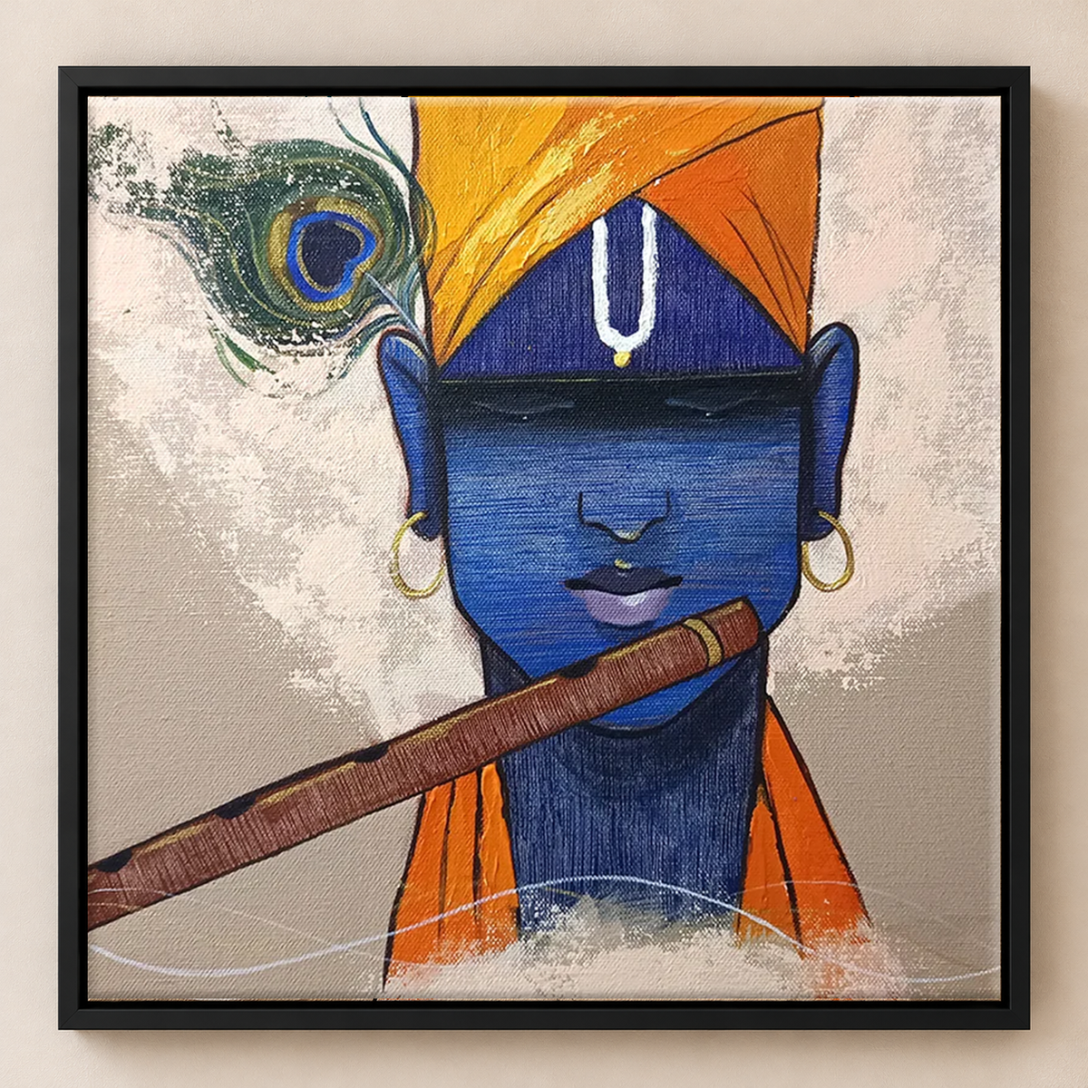 Eternal Melody | Lord Krishna Delicately Rendered Painting
