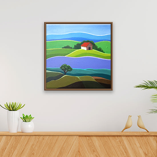 Where the Sky Rests | Original Serene Landscape Painting for Wall Décor