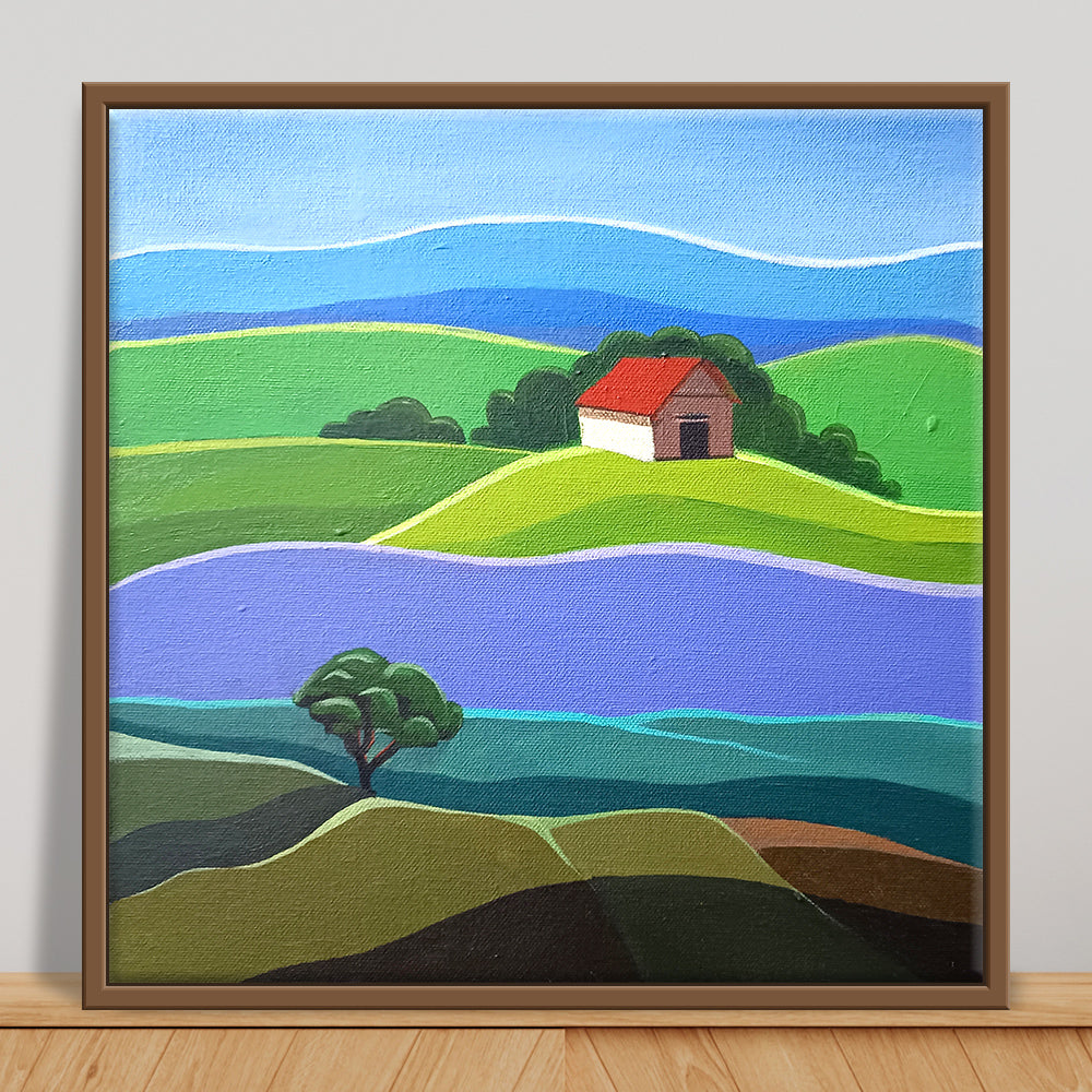 Where the Sky Rests | Original Serene Landscape Painting for Wall Décor