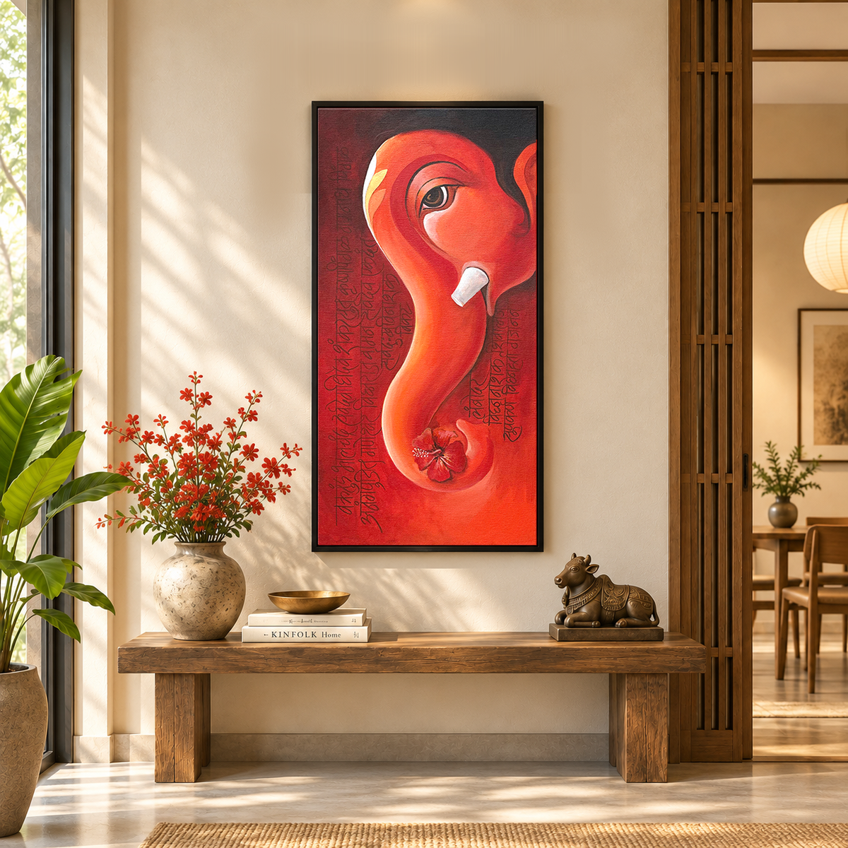 Lambodar | Realistic Ganesha Head Delicately Rendered Painting
