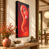 Lambodar | Realistic Ganesha Head Delicately Rendered Painting - Image 5