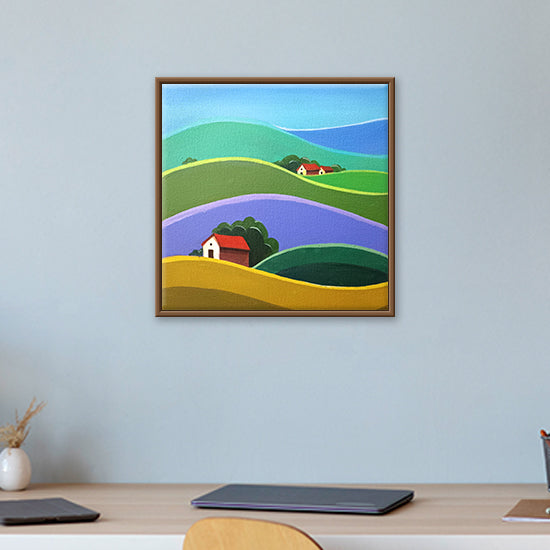 Valley Stripes | Modern Abstract Landscape with Layered Earth Tones