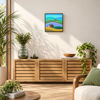 Golden Meadows | Countryside Landscape Painting by Sajaao - Image 2