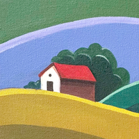 Golden Meadows | Countryside Landscape Painting by Sajaao - Image 4