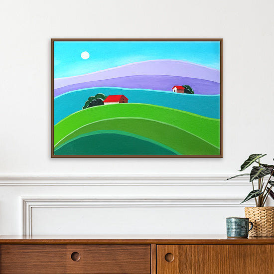 Horizon in Bloom | Floral and Landscape Painting Blending Nature and Sky