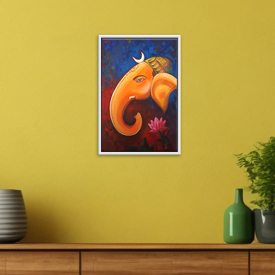 Elephant Divine | Elephant-Headed God Painting for Devotional Corners