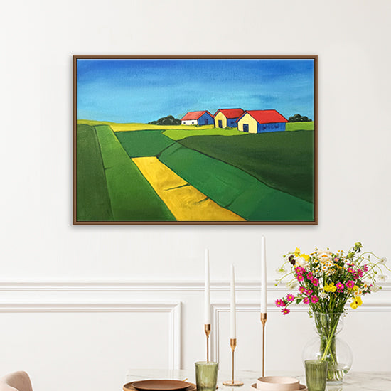 The Folded Earth | Textured Landscape Painting with Earthy Neutrals