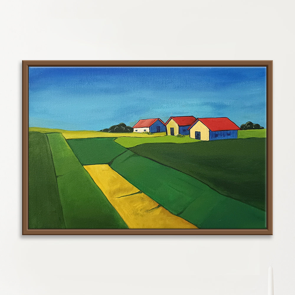 The Folded Earth | Textured Landscape Painting with Earthy Neutrals