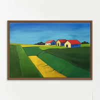 Fields of Light | Countryside Landscape Painting by Sajaao - Image 1