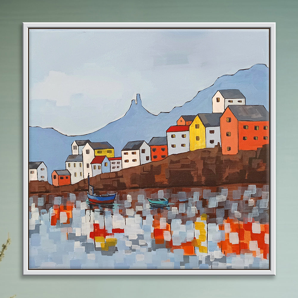 Urban Ripple | Original City Vibes Painting with Ripple Effects