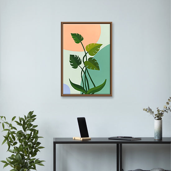 Tender Fracture | Abstract Leaf Painting Capturing Natural Fragility