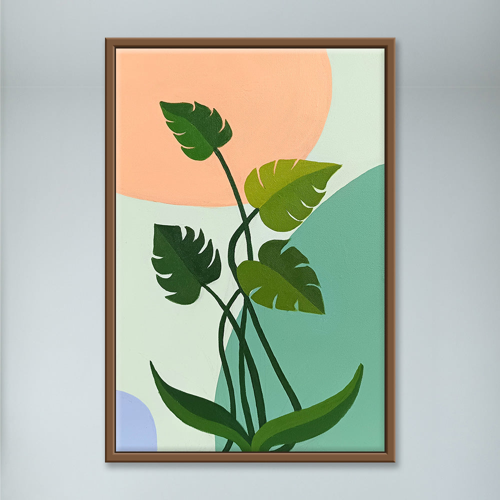 Tender Fracture | Abstract Leaf Painting Capturing Natural Fragility