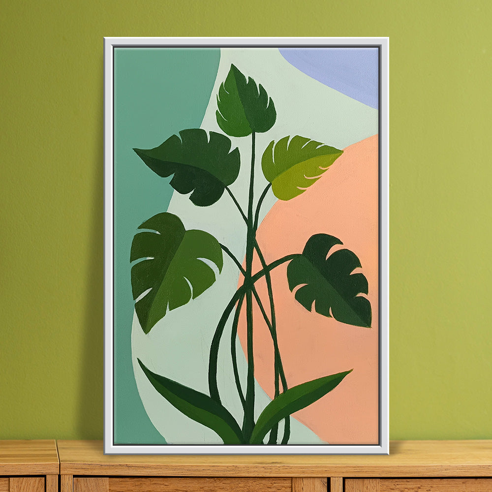 When Leaves Remember | Subtle Botanical Canvas with Emotional Depth