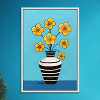 Sunlit Blossoms | Floral Vase Delicately Rendered Painting - Image 1