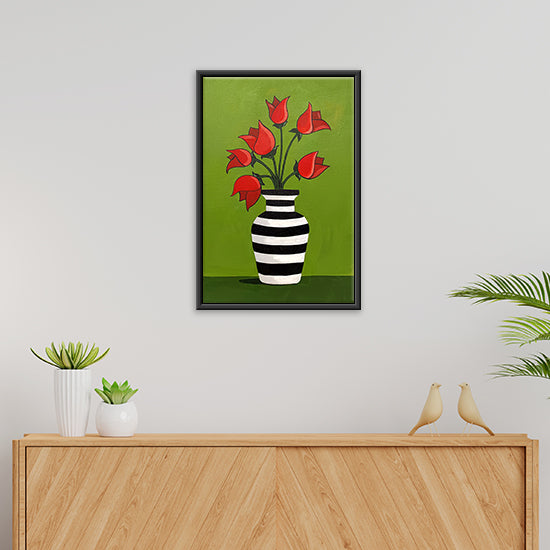 Rooted Grace | Nature’s Poetry in Petals |  Abstract Vibrant Canvas Paintings