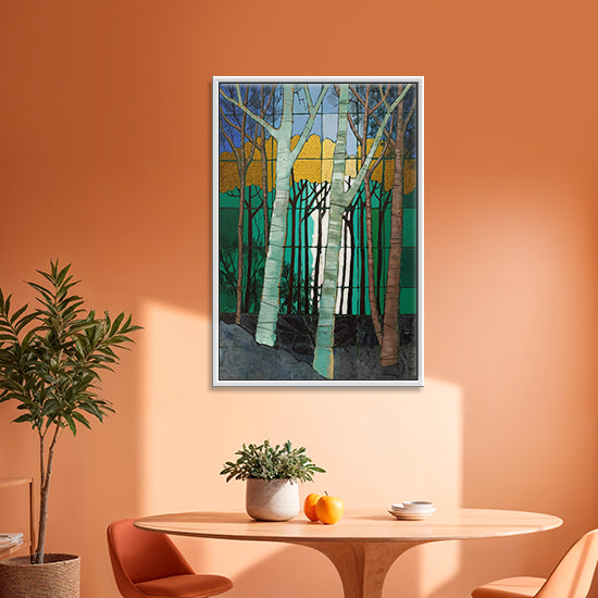 Verdant Heart | Serene Green Landscape Painting for Calm Interiors
