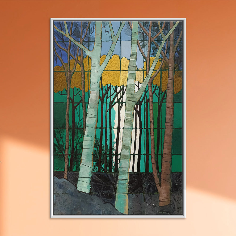 Verdant Heart | Serene Green Landscape Painting for Calm Interiors