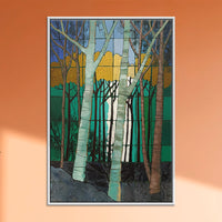 Birch Grove | Contemporary Forest Delicately Rendered Painting - Image 1