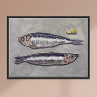 Silver Catch | Fish Still Life Study Contemporary Painting - Image 1