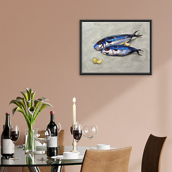 Slice of the Sea Painting | Decorative Sea Life Art for Dining Ambience Vibrant Realism Handmade Painting