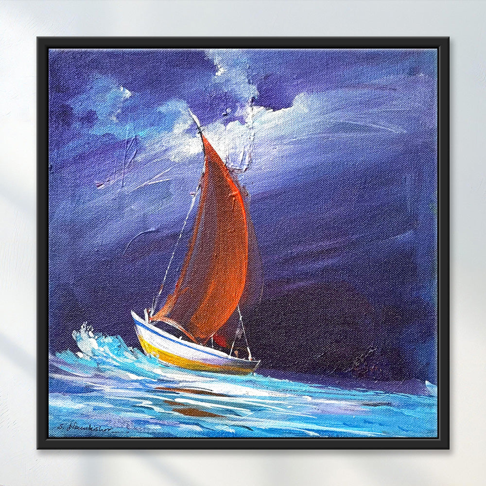 Tide in Motion | Contemporary Ocean-Inspired Painting for Relaxing Spaces