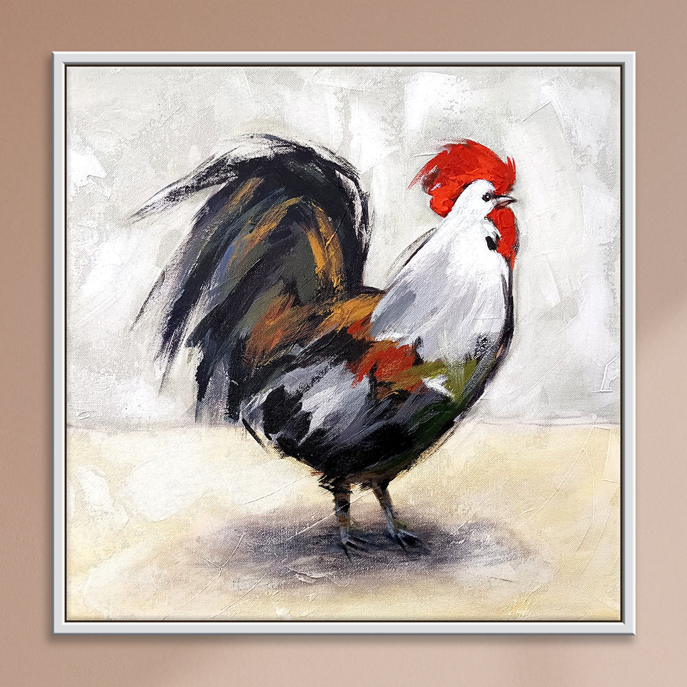 Feathered Pride Bird Art | Handmade Bird Canvas with Vibrant Feather Details | Handmade Bird Art