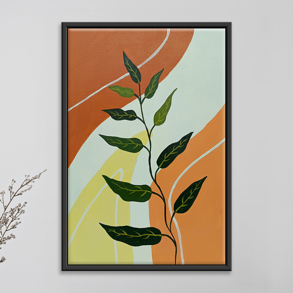 Leaflines | Contemporary Botanical Line Drawing for Artistic Interiors
