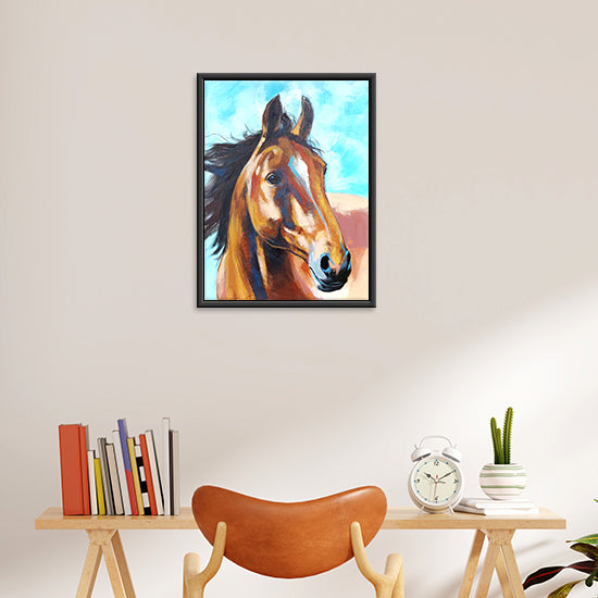 Silent Power Horse Art | Dynamic Horse Canvas | Horse Handmade Paintings
