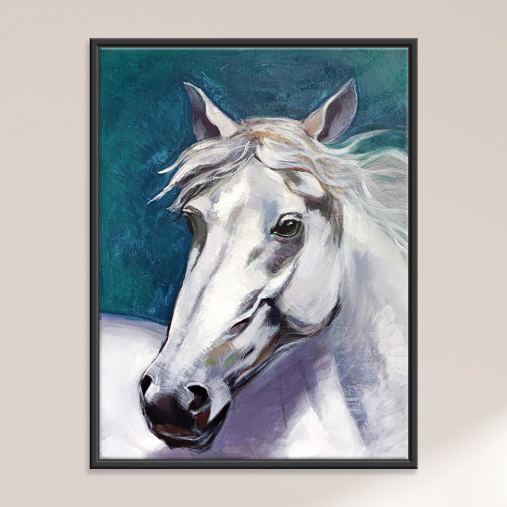 The Noble Gaze Horse Art | Regal Horse Portrait Art for Sophisticated Spaces