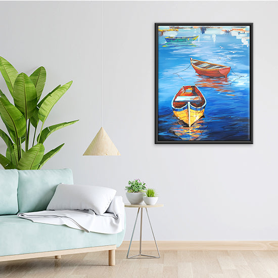 Sailing Away | Nautical Landscape Painting Evoking Calm & Freedom