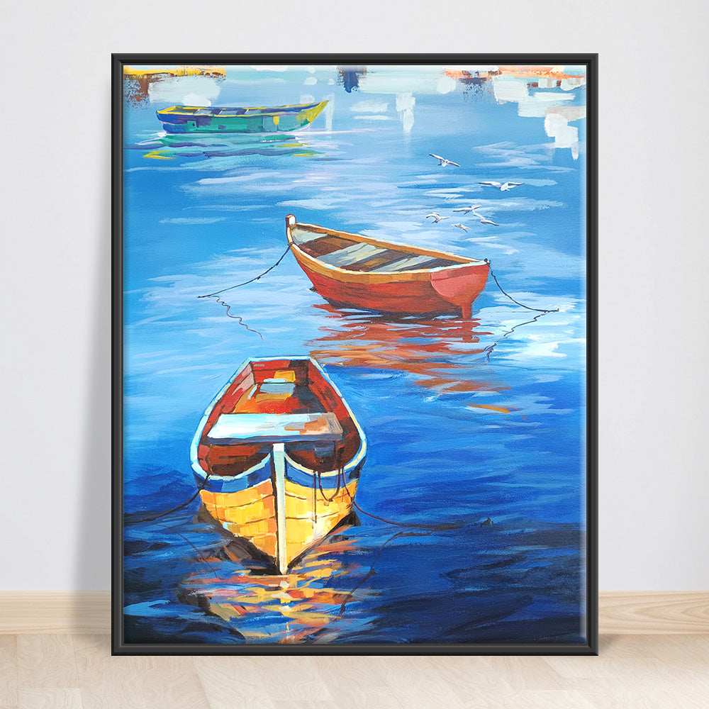 Sailing Away | Nautical Landscape Painting Evoking Calm & Freedom