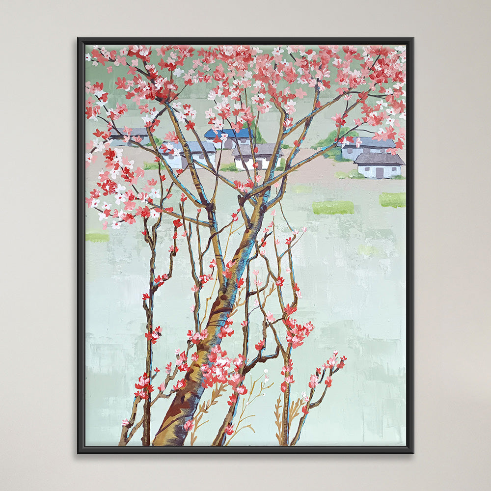 Crowned in Pink Paintings | Floral-Inspired Nature Art for Elegant Wall Décor