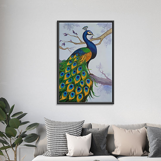 Garden’s Jewel Peacock Art | Nature-Inspired Painting Featuring the Peacock’s Grace