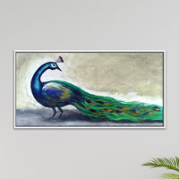 Mayura in Repose | Peacock at Rest Contemporary Painting - Image 1