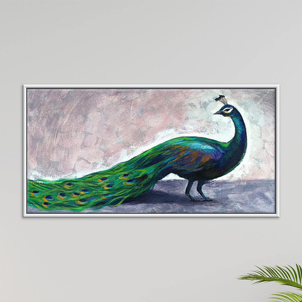 The Peacock's Pride Art | Vibrant Wall Art Reflecting Peacock Grandeur