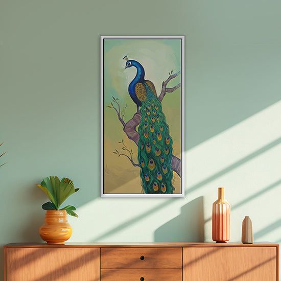 Majesty in Bloom Peacock Art | Stunning Peacock Painting for Luxe Wall Styling
