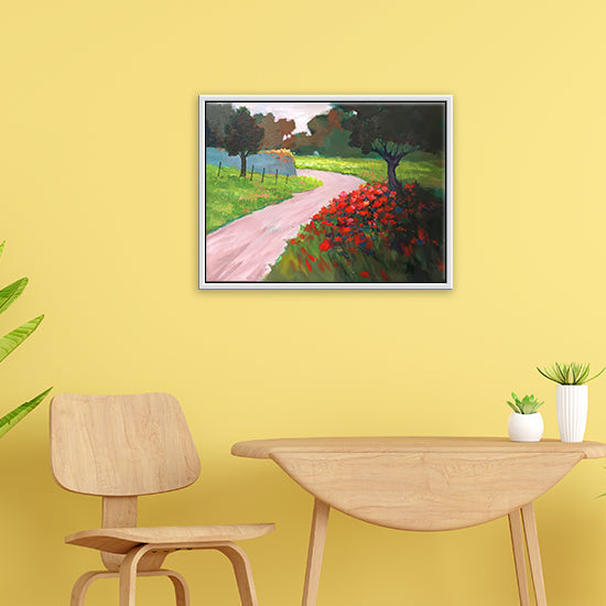 Journey of Blossom Floral Painting | Petals of Serenity |  Handmade Floral Masterpiece Canvas Painting