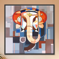 Siddhi Vinayak Cubique | Geometric Ganesha Painting by Sajaao - Image 1