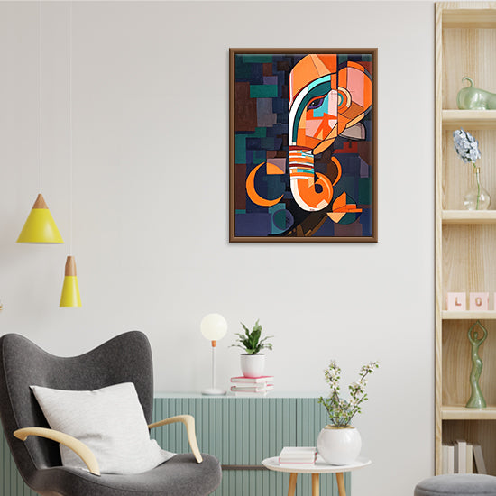 Divine Puzzle | Abstract Lord Ganesha Wall Art for Home & Office
