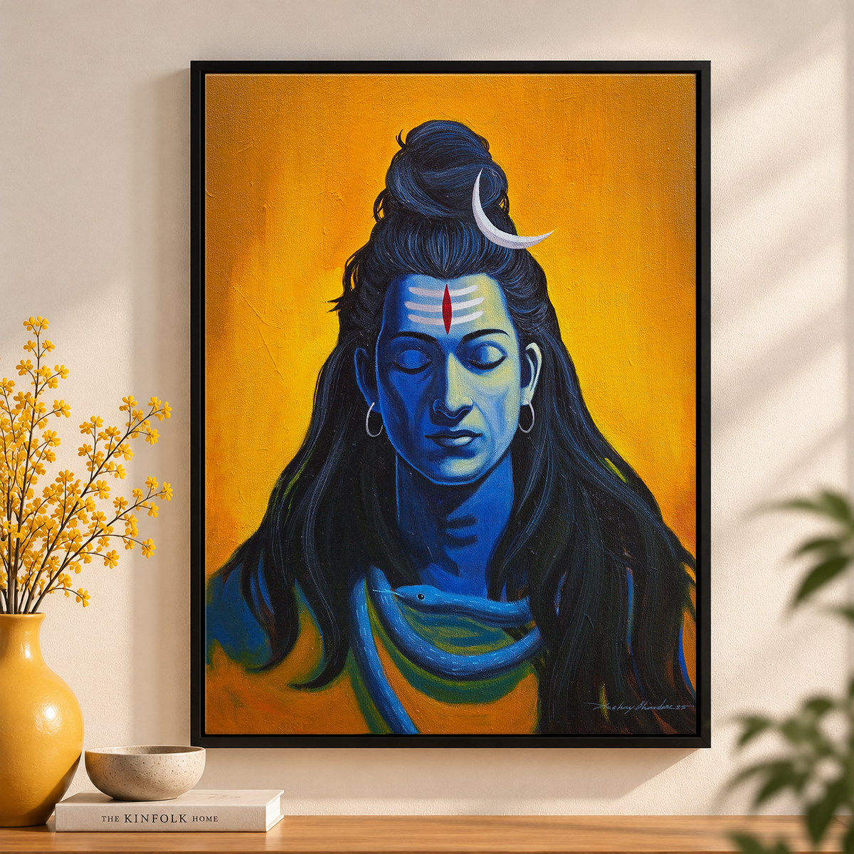 Adiyogi | Lord Shiva Meditation Delicately Rendered Painting